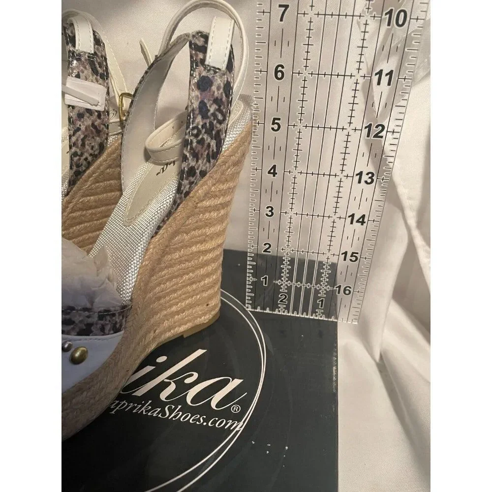 NEW Paprika Exempt-S Wedges Espadrilles 7.5" - Picture 7 of 13